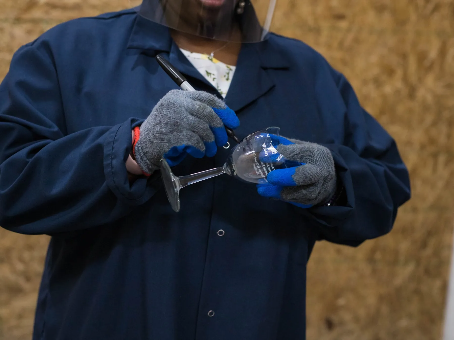 a man wearing a blue jacket
